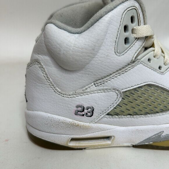 Nike Shoes Air Jordan 5 Retro BG “White Metallic” 2024 - Picture 9 of 10